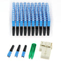 100pcs Fiber Optic Quick Connector with Matched Tools, Single Mode SM 9/125 Mechanical Fast Connectors, Pack of 2 U42046