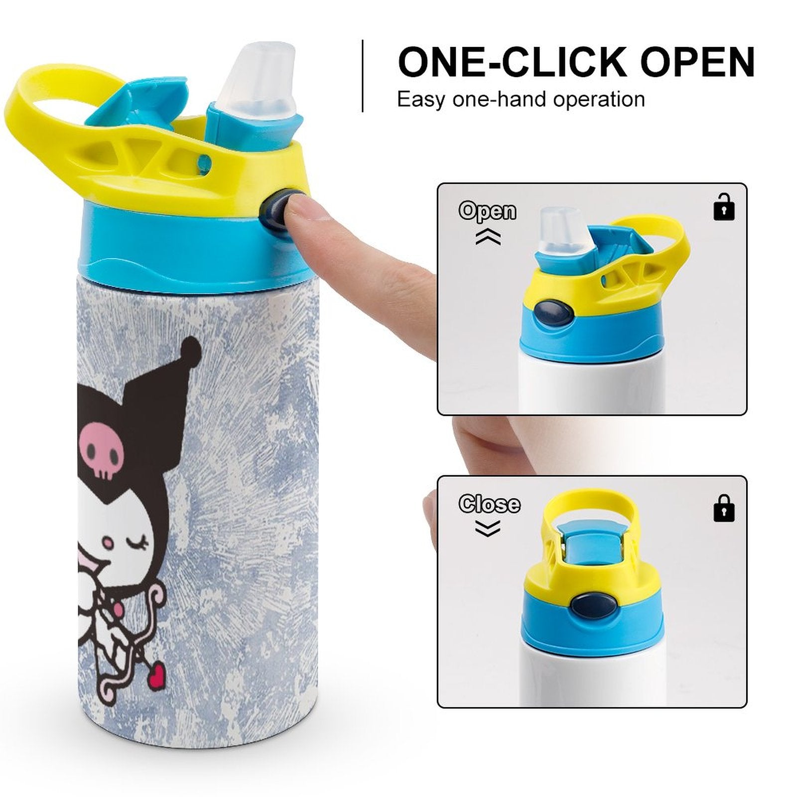Stainless Steel Vacuum Insulated Water Bottle With Straw T239220