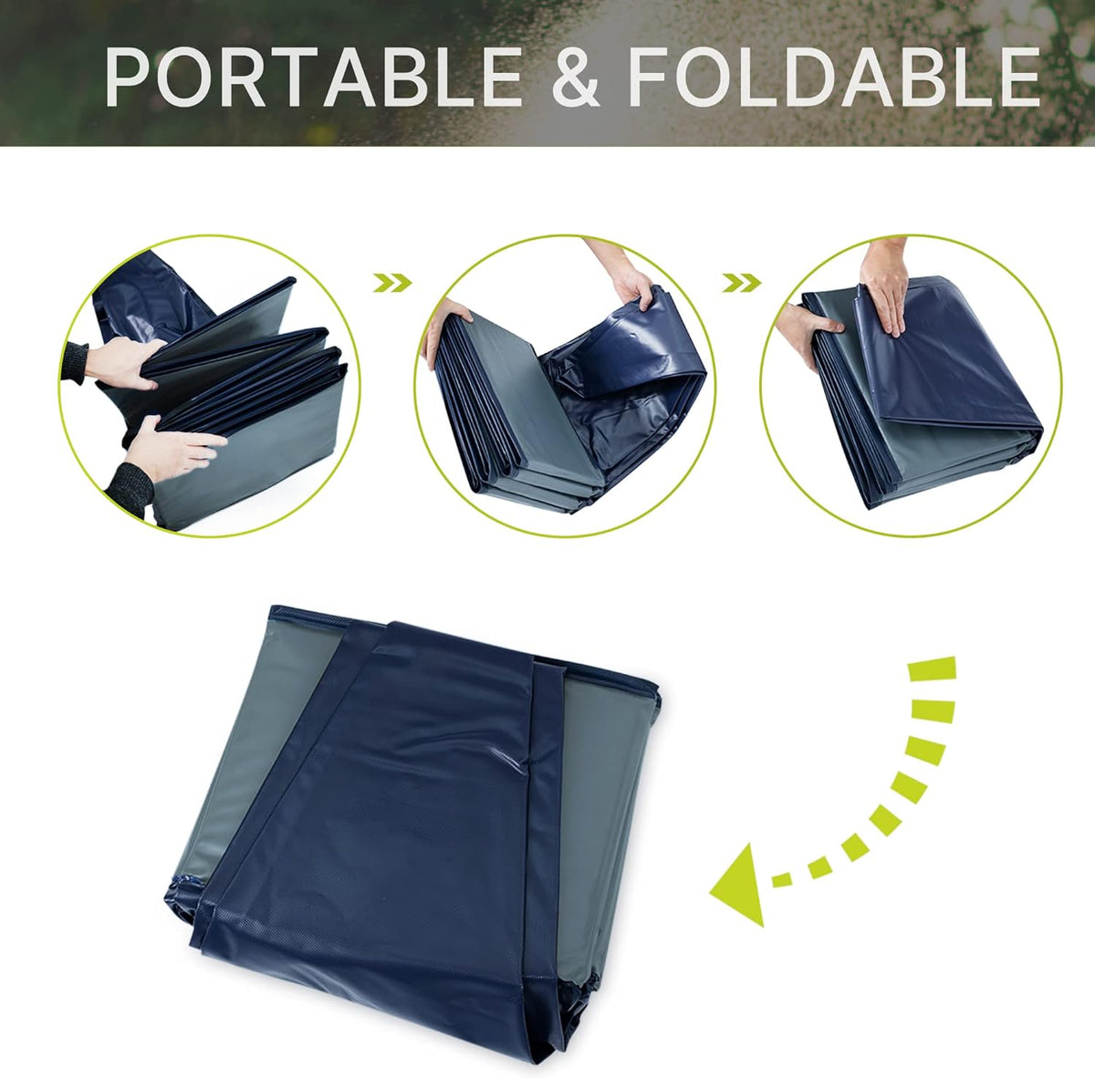 Portable Dog Pool, Foldable Pet Swimming Pool, 71 x 12 Inches Pack of 2 M621
