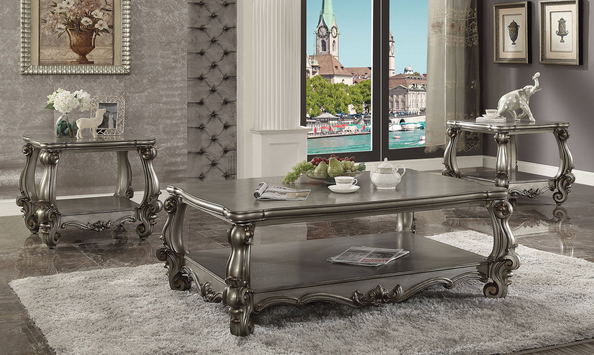 Antique Platinum End Table F9673