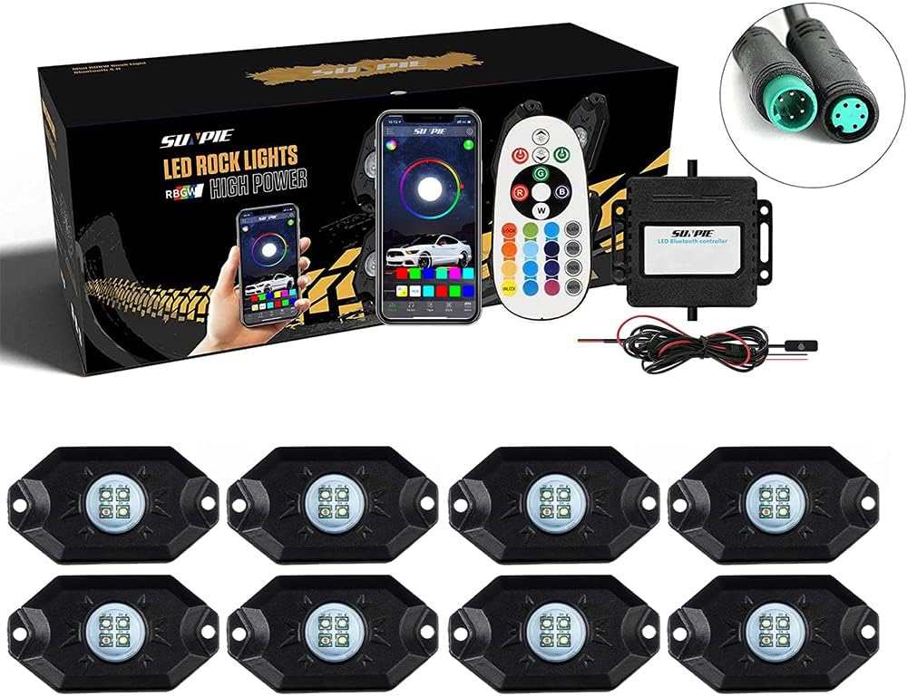 8 Pods RGBW LED Rock Lights for Trucks SUV Car ATV UTV K83514