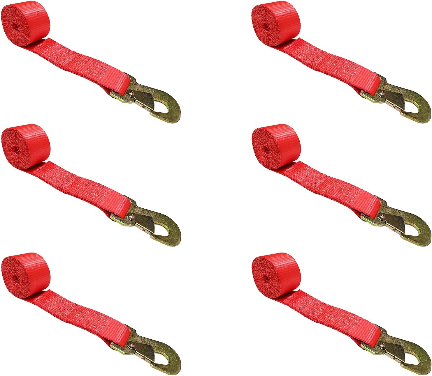 2” x 10 FT Heavy Duty Flat Hook Tie Down Strap (Pink, 10 - Pack) C79190