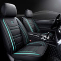 Black Leather 5 Seats Full Set Car Seat Covers B750529