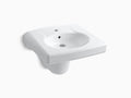 White Wall-Mount Bathroom Sink and Shroud G7258