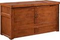 Queen Cherry Murphy Cabinet Bed K2222
