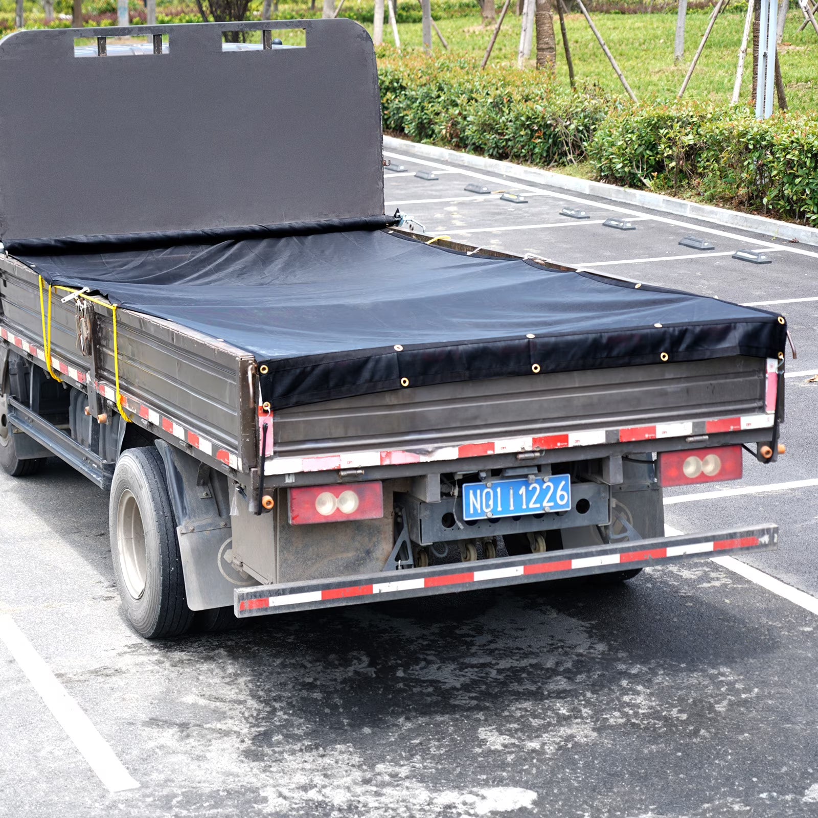 8 x 18 ft PVC 18oz Dump Truck Tarp Mesh Tarp S269