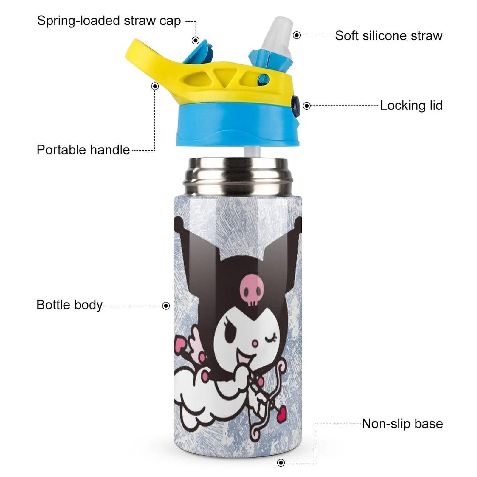 Stainless Steel Vacuum Insulated Water Bottle With Straw T239220