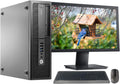 HP 705 G2 Desktop PC AMD Pro A4-8350B R5 Processor, 8GB Ram, 256 GB M.2 SSD, WiFi & Bluetooth, Wireless Keyboard Mouse, 27 Inch LED Monitor, Windows 10 P46150