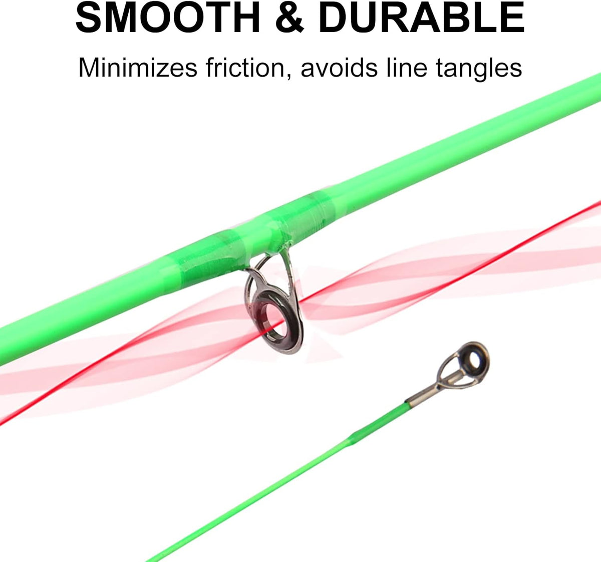 Green Carbon Fiber UL Spinning Fishing Rod H9478