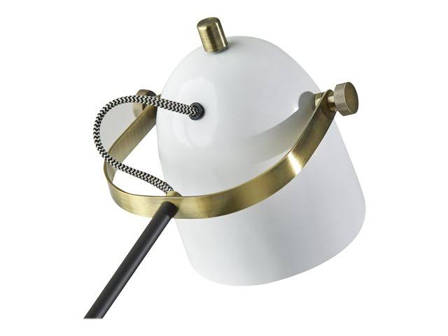 Black White and Antique Brass Desk Lamp H173