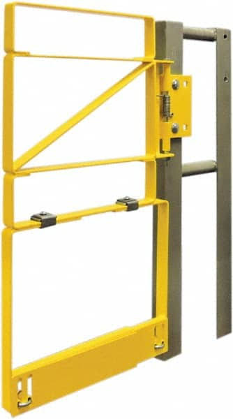 Carbon Steel Yellow Powder Coat Clamp-On Self-Closing Safety Gate P423