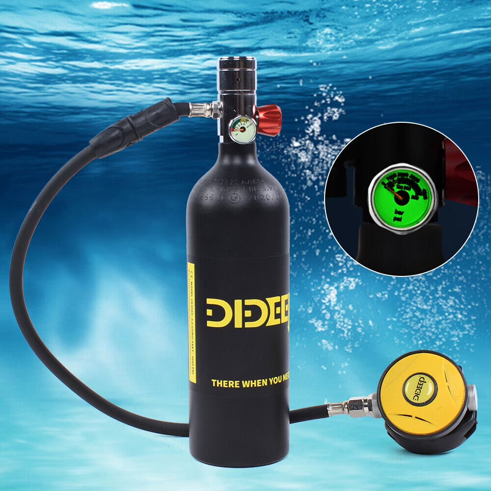 Mini Scuba Diving Air Tank Kits 1.0L Oxygen Tank Pump Equipment Y6016