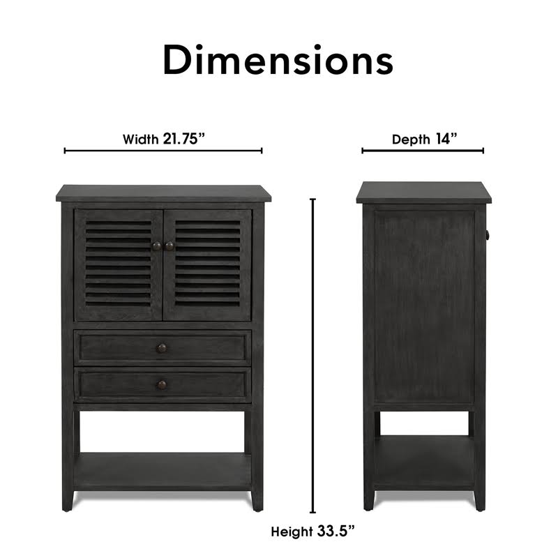 Dark Gray Storage Cabinet C72870