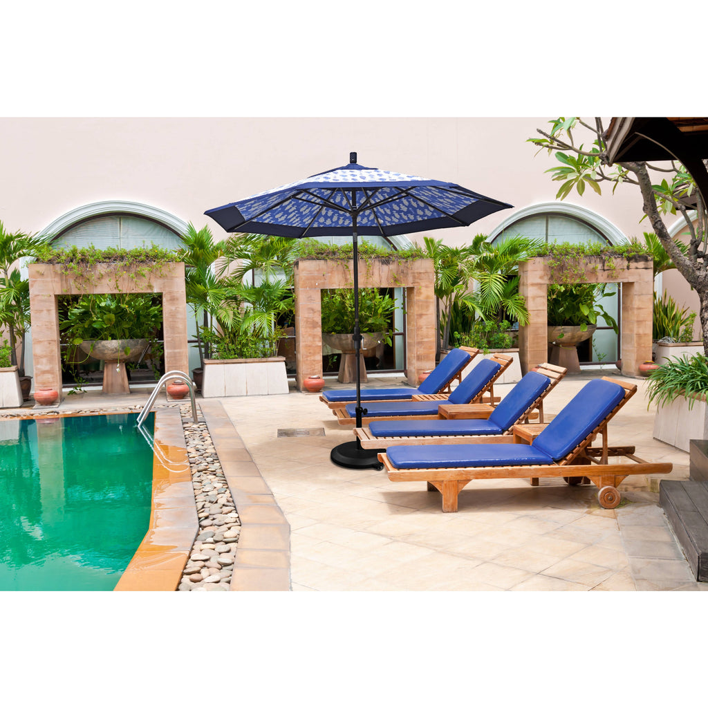 9-Foot Black Aluminum Market Umbrella D796