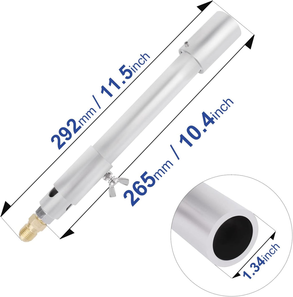 Stainless Steel Burner, 135,000 BTU, Brass Gas Fitting, Adjustable Flame, Pack of 2 B41877