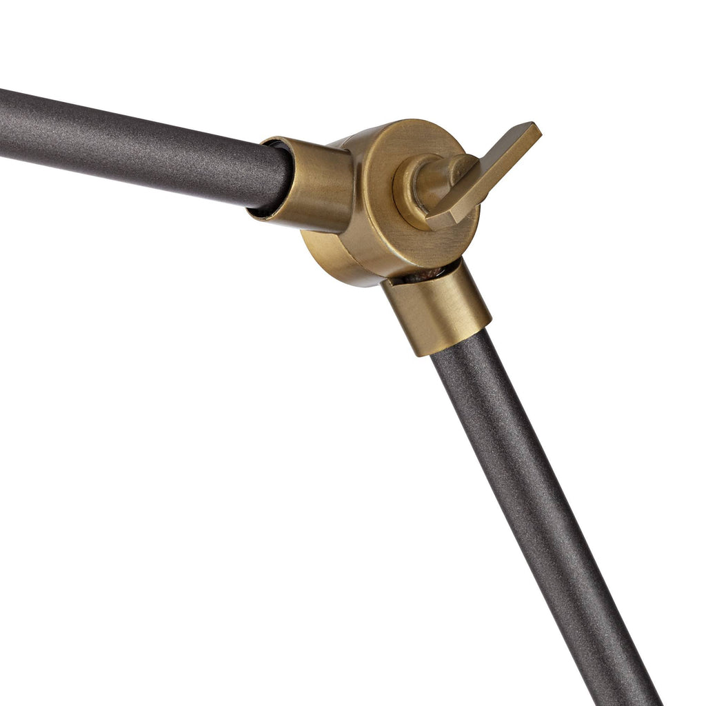 Industrial Swing Arm Wall Lamp Gunmetal Brass Plug-In Light Fixture Adjustable N868405