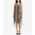 Animal Print Sleeveless High-Low Dress B809