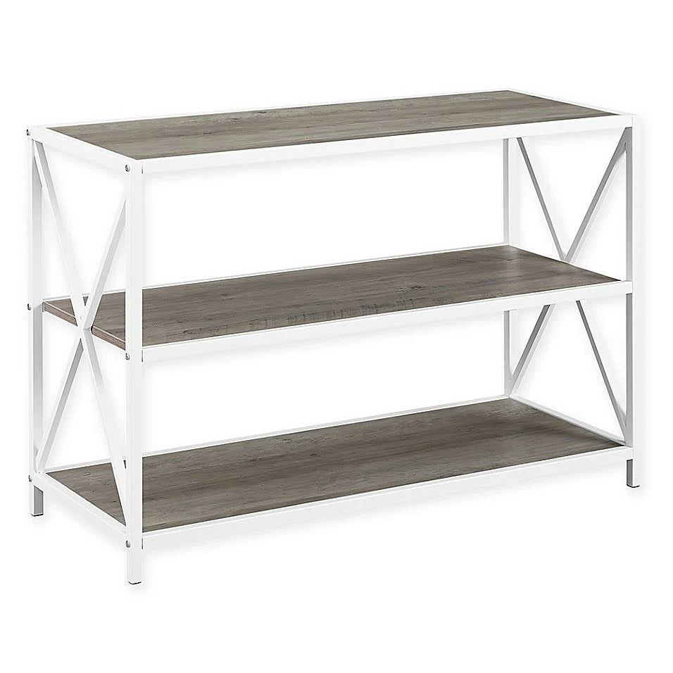 Grey Wash Media Bookshelf M711581