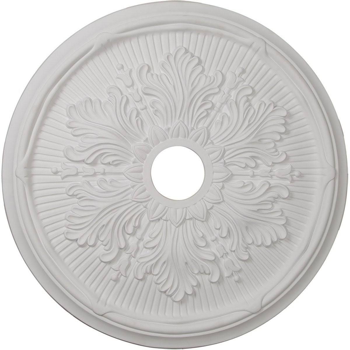 23 3/4x22OD x 3 5/8x22ID x 1 7/8x22P Hand-Painted Rubbed Bronze Ceiling Medallion N171