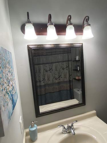 Set of 4 Clear & Frosted Glass Ceiling Fan Light Covers, 2-1/8" Fitter Size, 4-4/5" high x 5" Diameter O27701