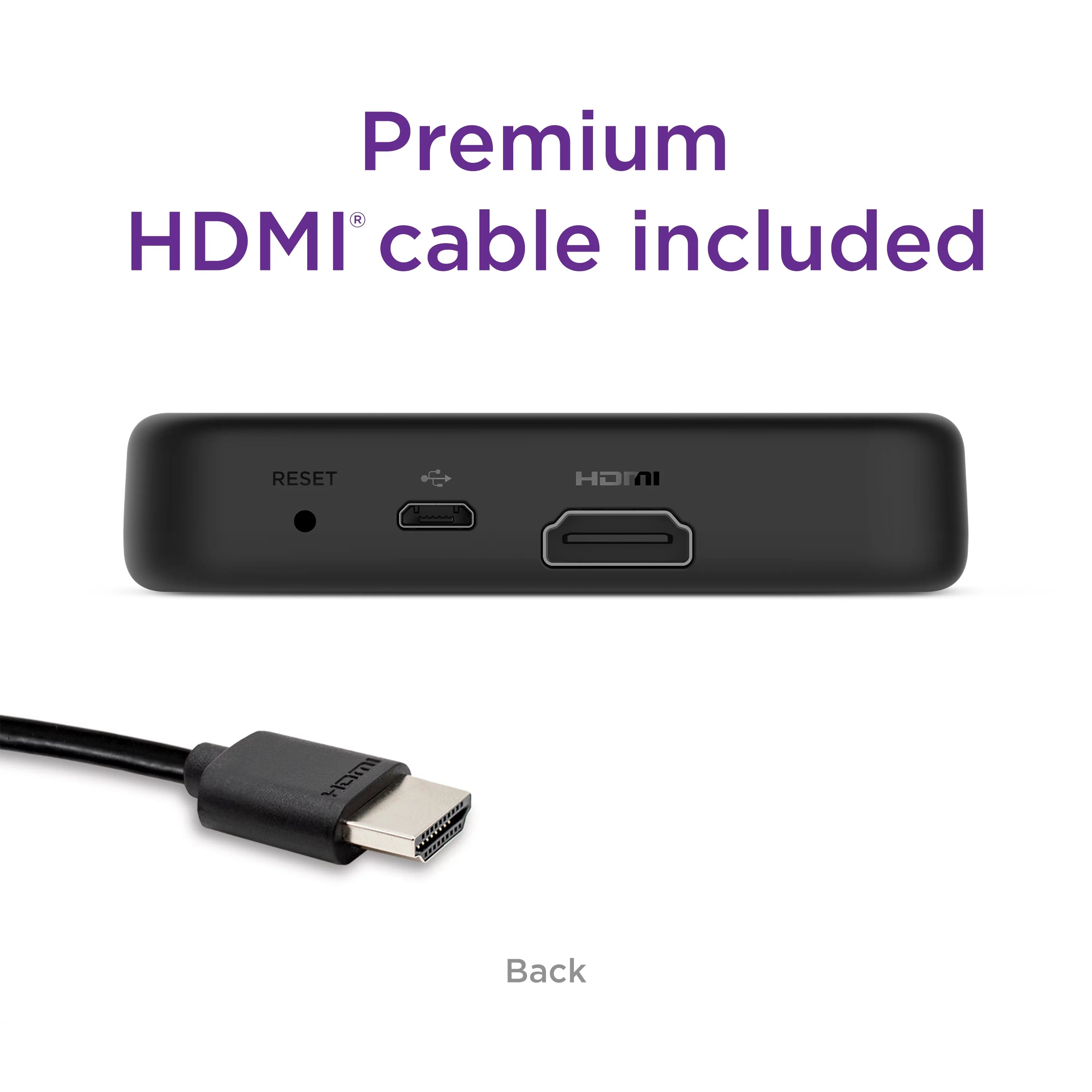4K HDR Streaming Media Player with HDMI Cable and Remote J3418