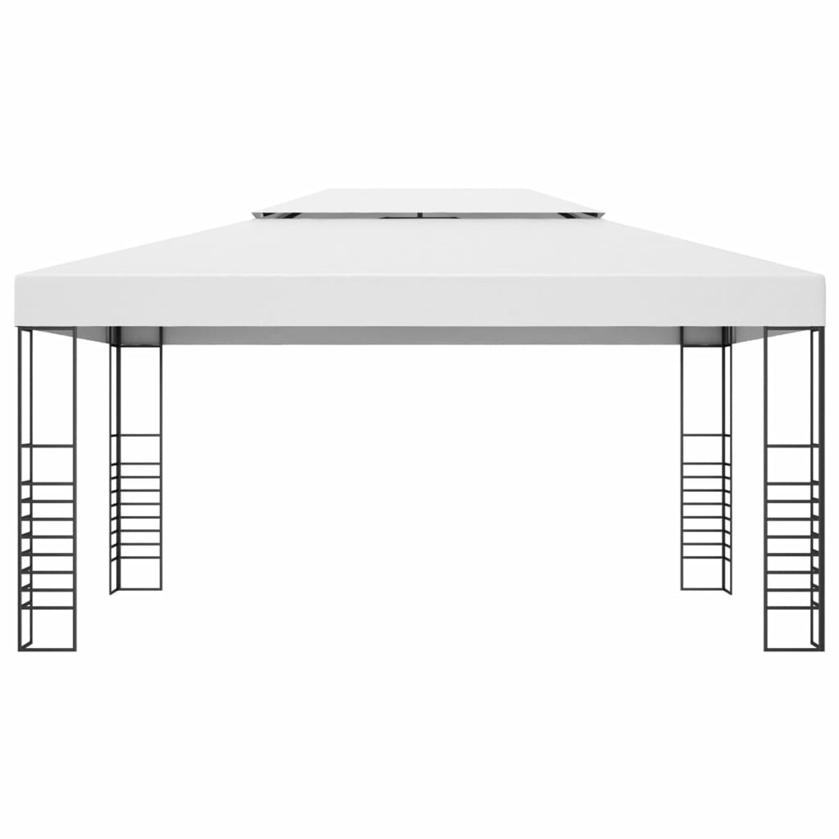 White Powder-Coated Steel Gazebo E38120