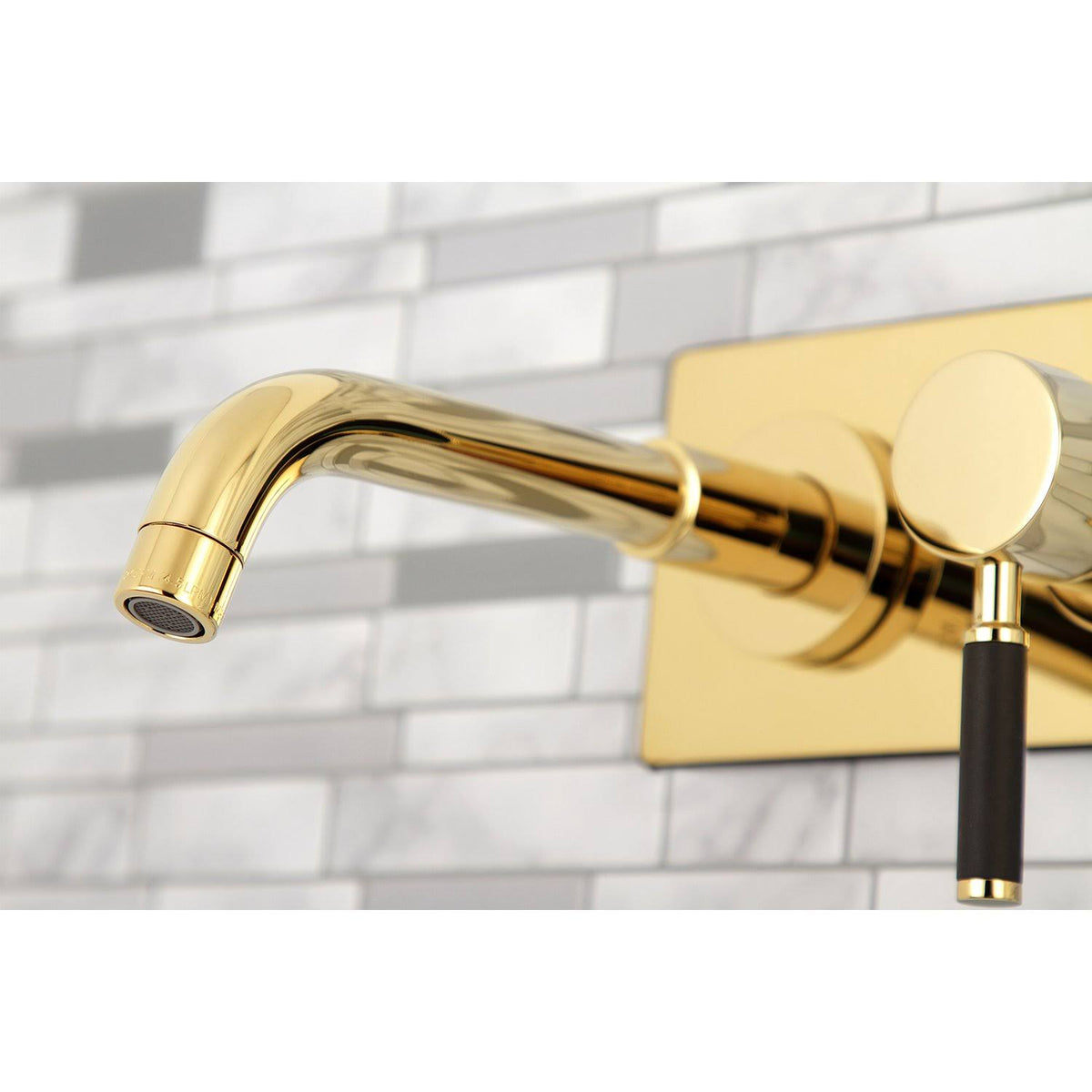Polished Brass Wall Mount Bathroom Faucet K217