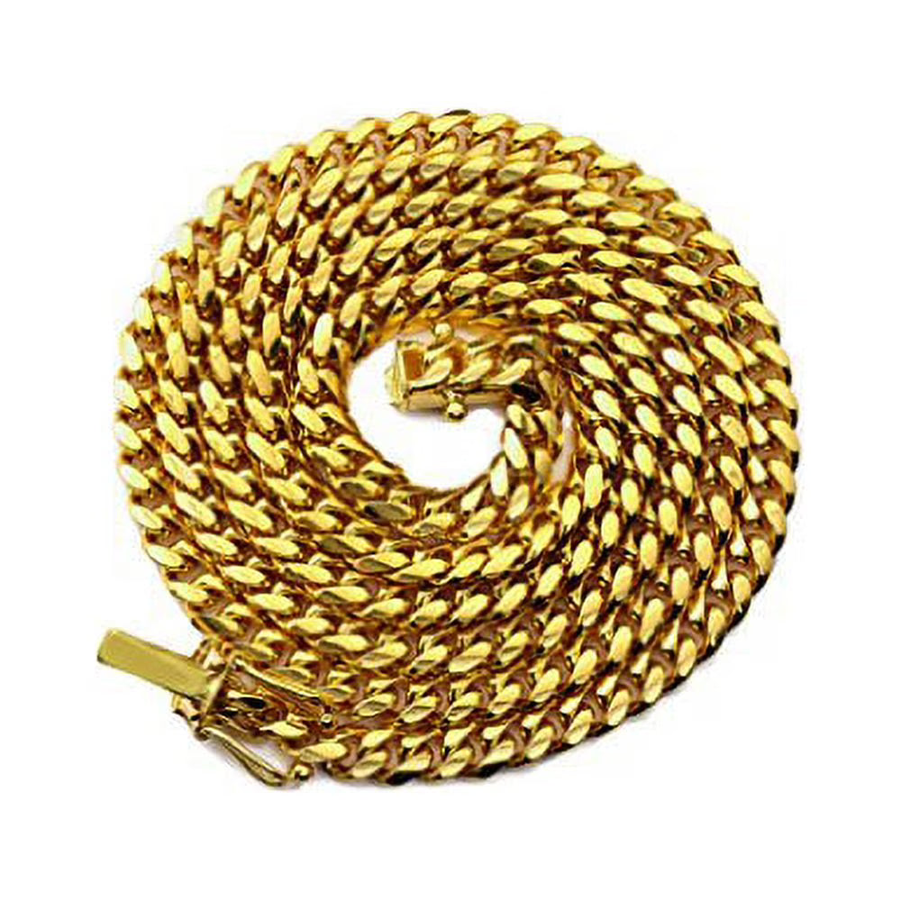 10K Yellow Gold Miami Cuban Link Chain Necklace (24") X41878