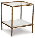 Antique Brass Finish Accent Table P23064