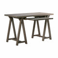Solid Wood Writing Office Desk in Distressed Grey E2704