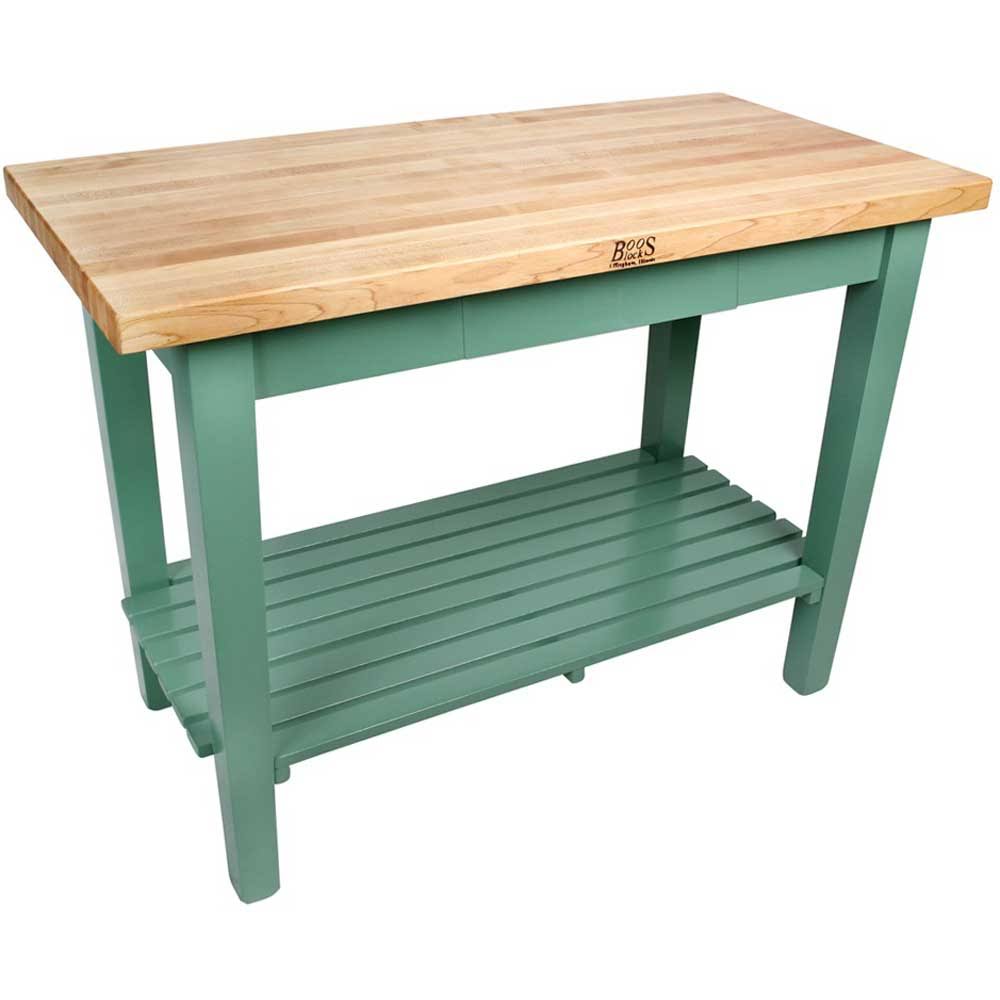 36x22 Cherry Classic Country Table with Casters E55404