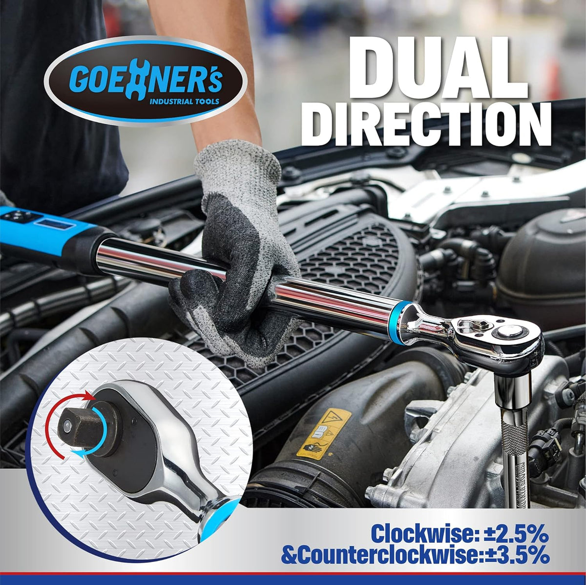 1/2" Drive Digital Torque Wrench, 12.5-250 ft.-lb./17-340 N.m., Electronic Torque Wrench S746229