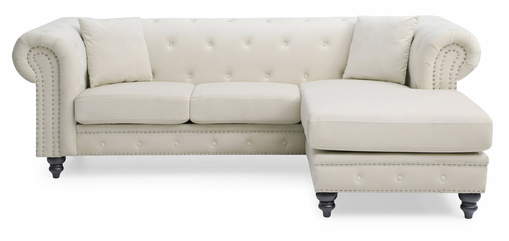 Ivory Sofa Chaise I465569