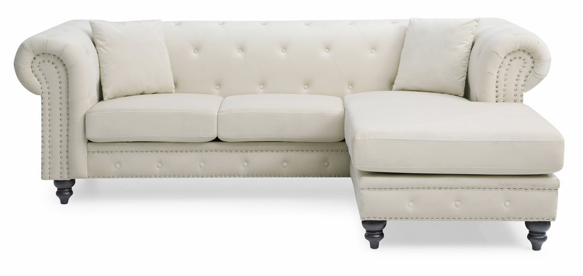 Ivory Sofa Chaise I465569