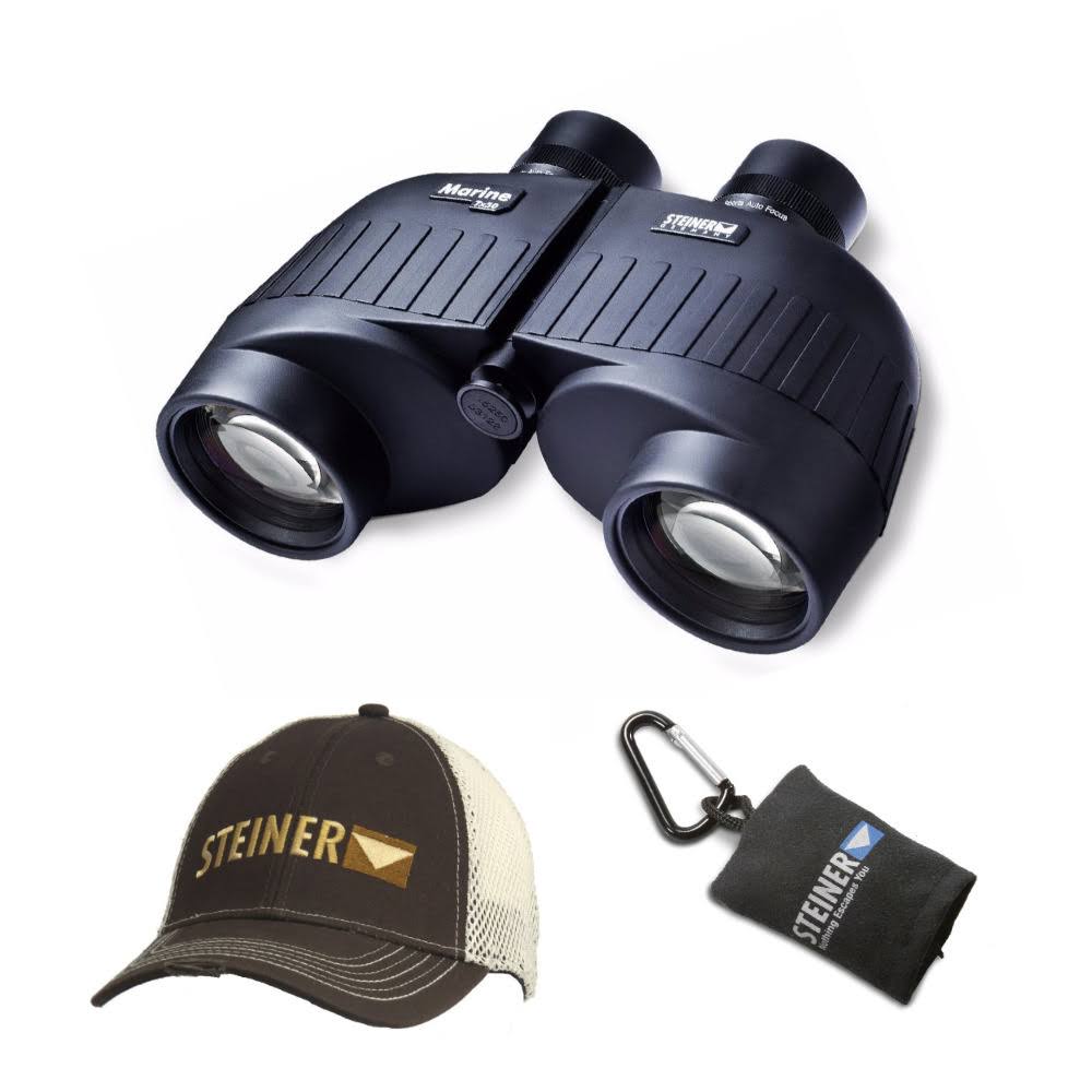 7x50 Marine Binoculars with Cap and Microfiber Lens Cloth Pouch V553080