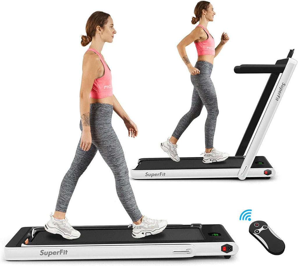 2 in 1 Folding Treadmill with Bluetooth Speaker and LED Display E71243