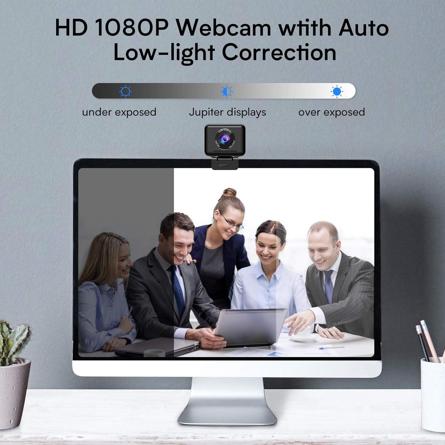 1080P Webcam with Speaker and Mics K336