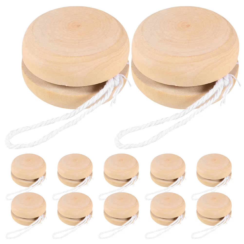 12 Pcs Wooden Yo-Yo Balls Toddler Playset F9775