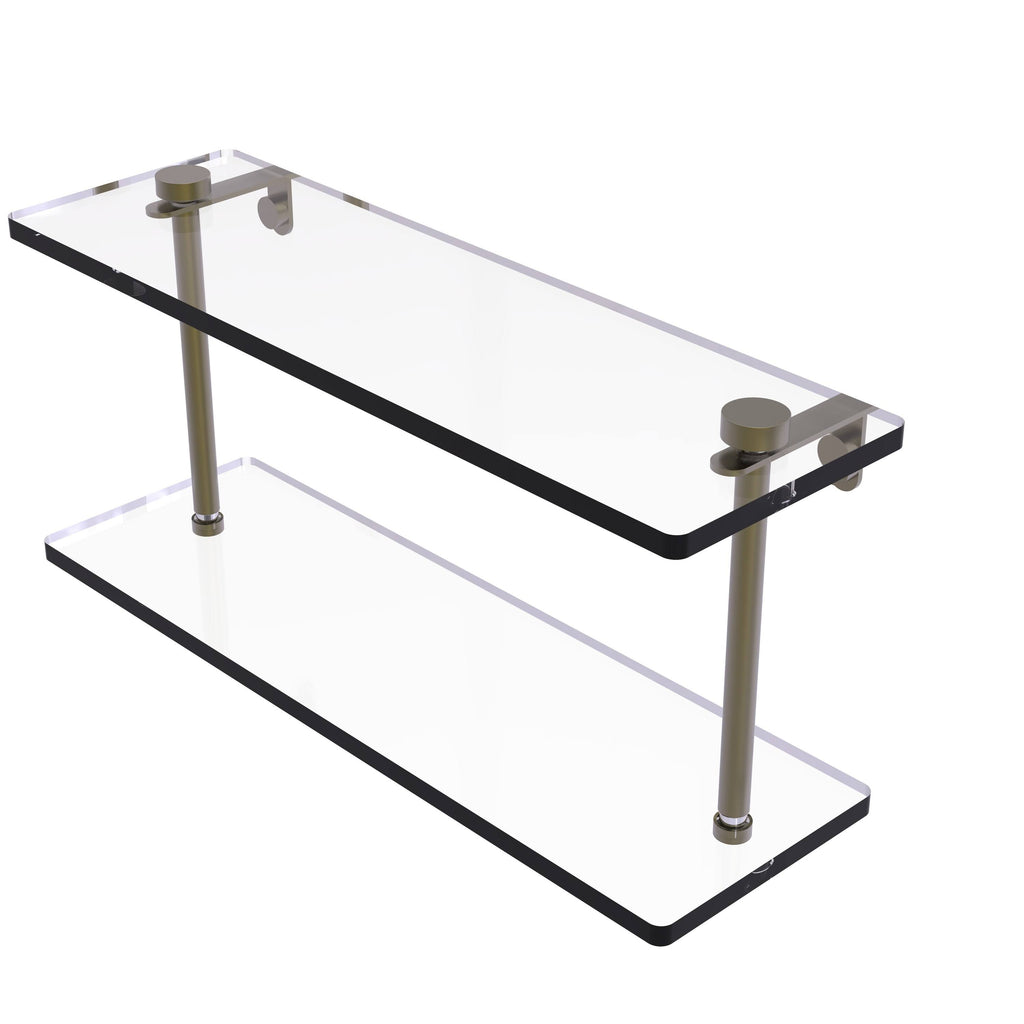 Oil Rubbed Bronze Two Tiered Glass Shelf O334581