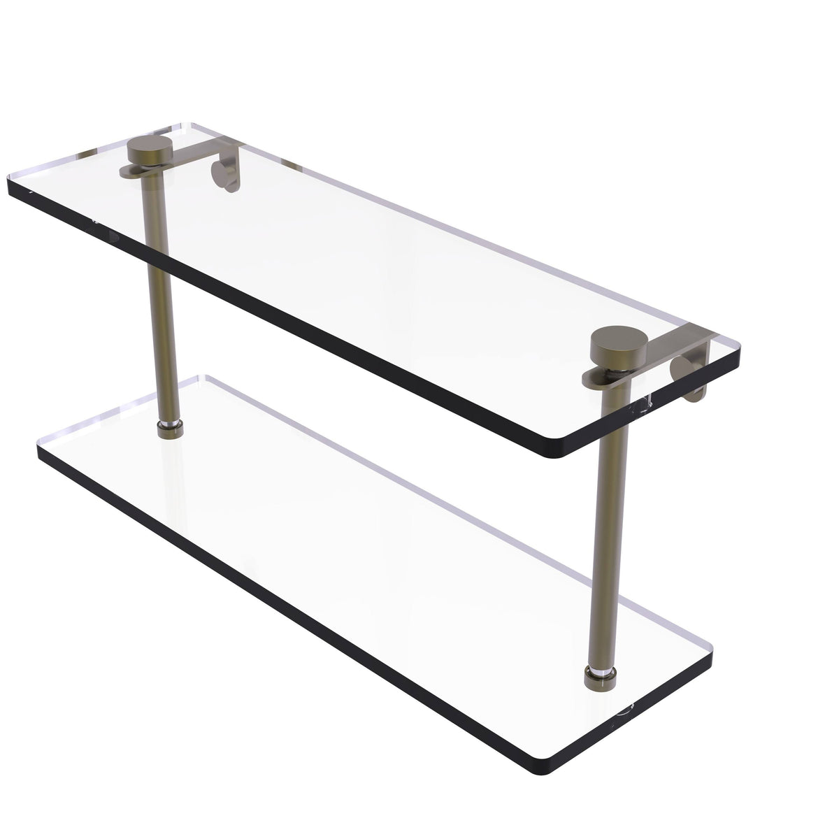 Oil Rubbed Bronze Two Tiered Glass Shelf O334581