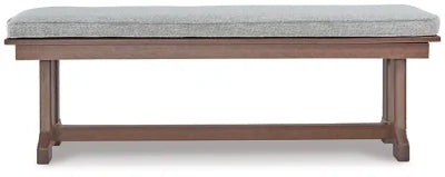 Brown Outdoor Dining Bench with Cushion C651616
