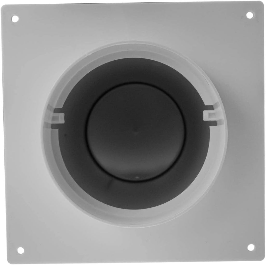 White Louvered Dryer Vent Hood with Pipe and Duct Connector, Pack of 2 S439