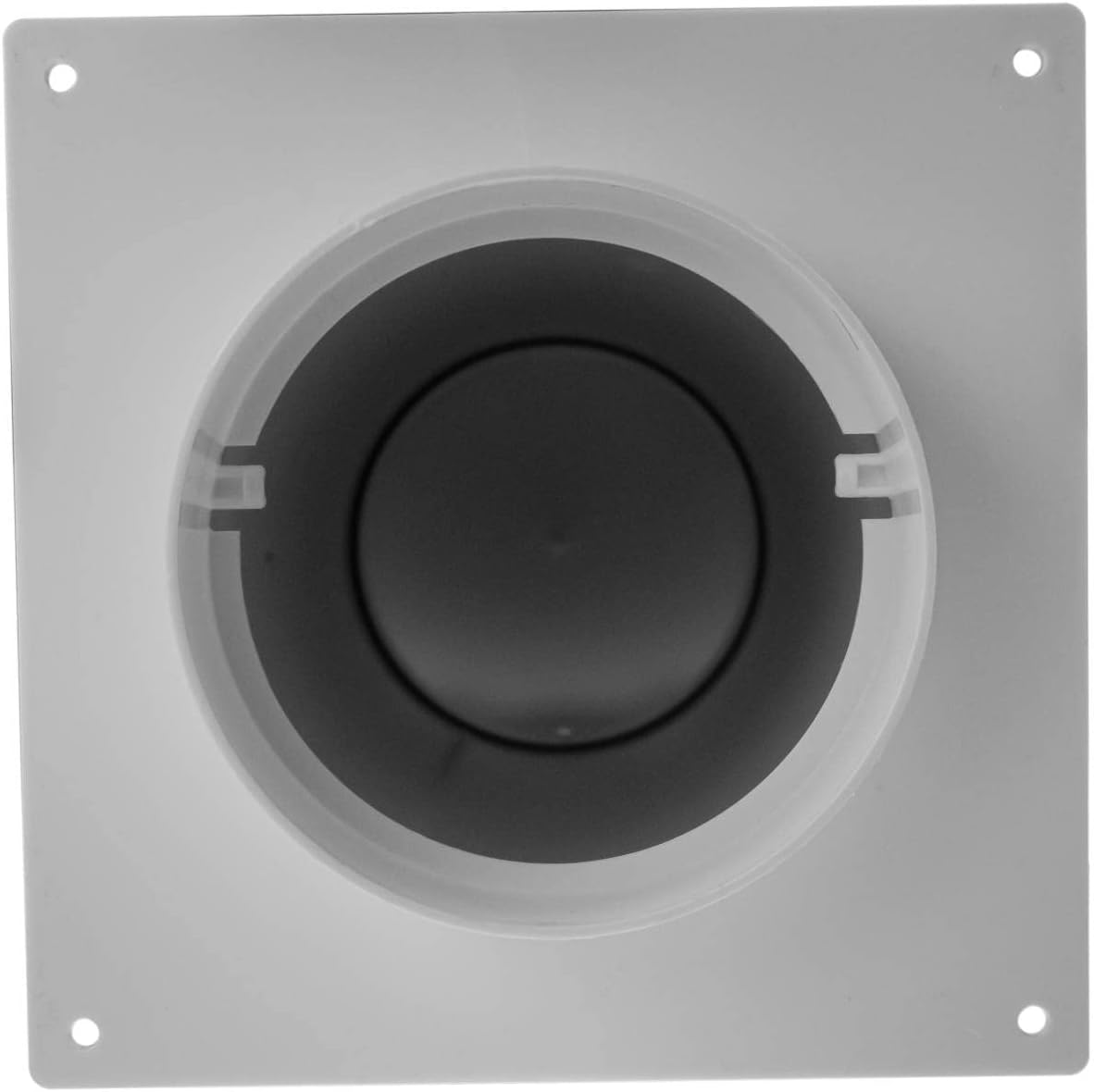 White Louvered Dryer Vent Hood with Pipe and Duct Connector, Pack of 2 S439