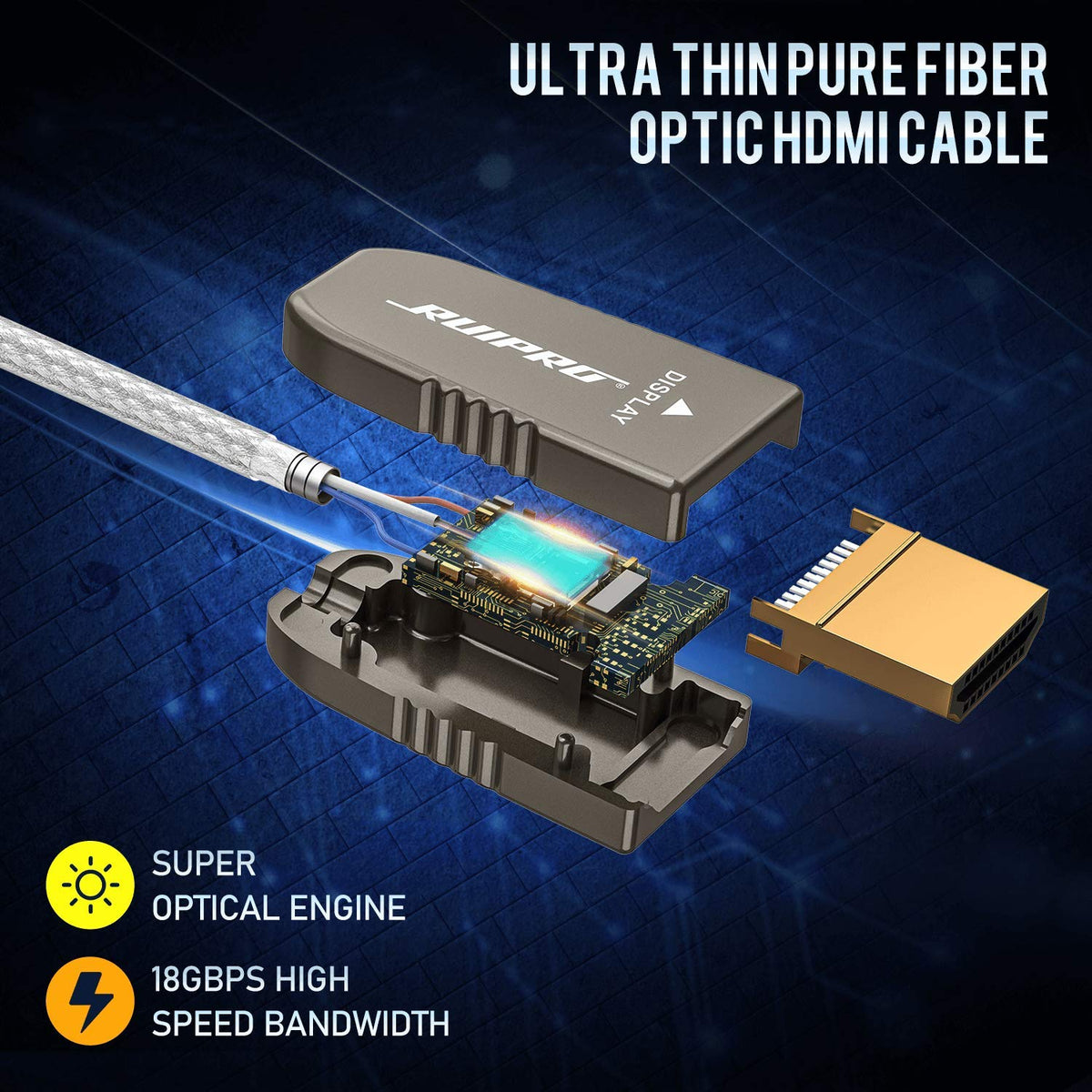 Fiber Optic HDMI Cable 20 Feet 4K60Hz 18Gbps B304026
