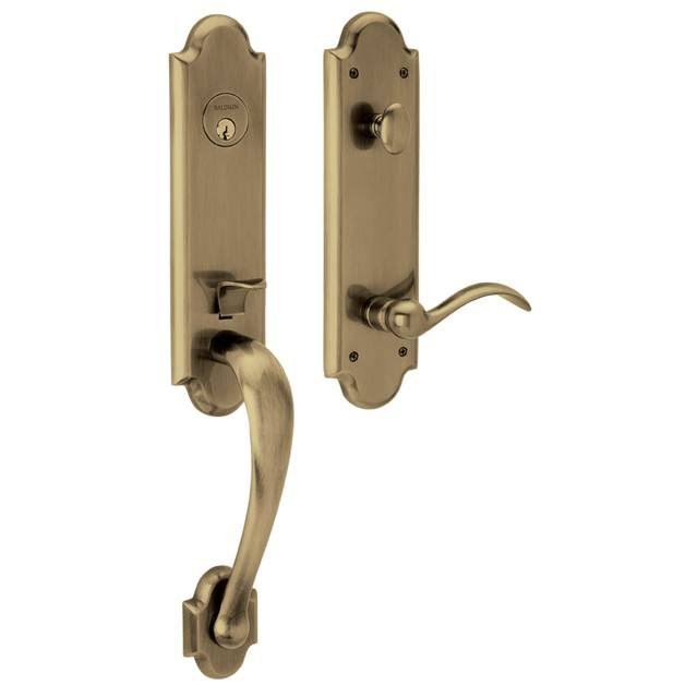 Satin Brass RH Full Dummy Handleset E1049