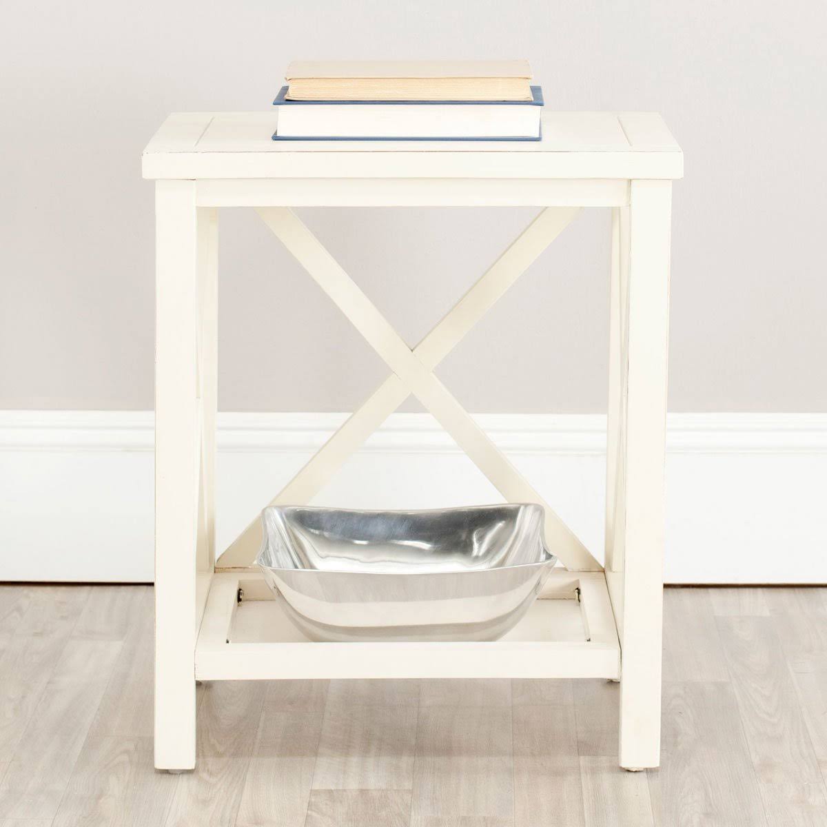 Oak Cross Back End Table K442