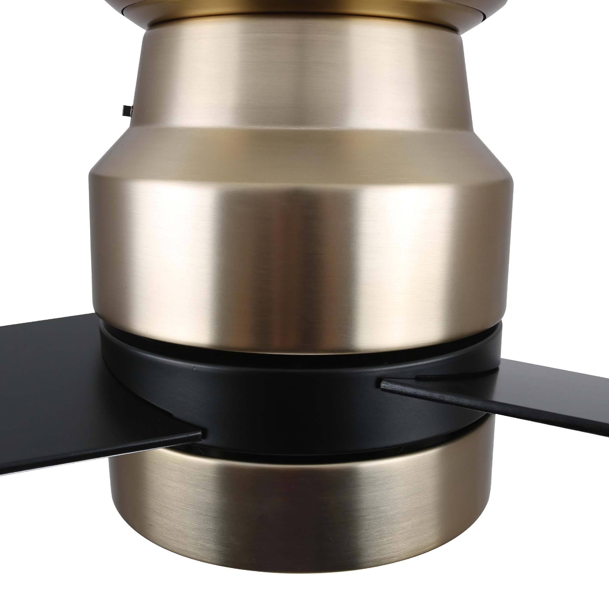 Gold LED Smart Ceiling Fan with Light Kit and Wall Control K971409