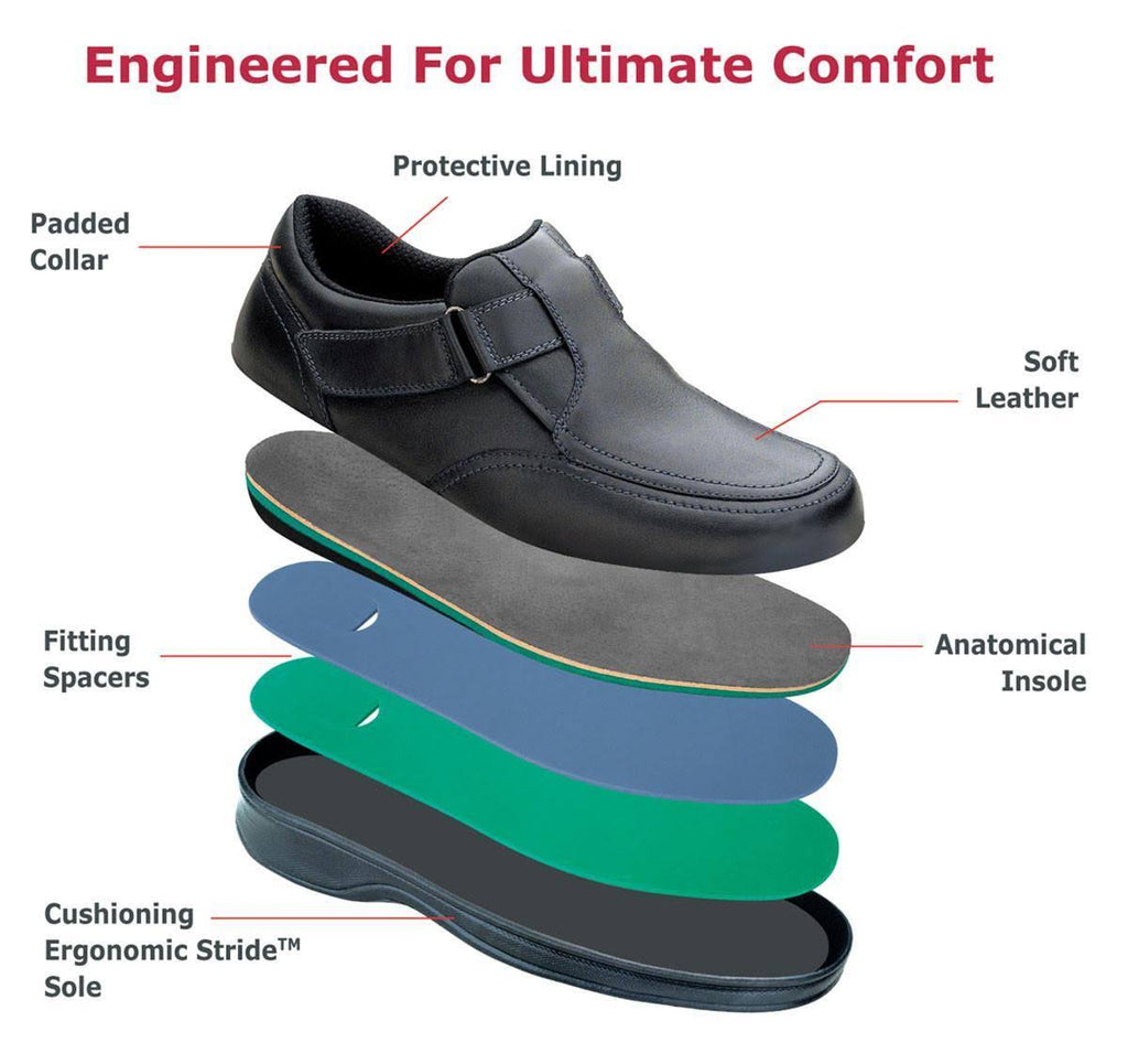 Black Leather Men's Shoes Y1723