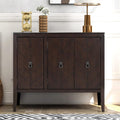 Antique Gray Wooden Accent Storage Cabinet with Adjustable Shelf M4495