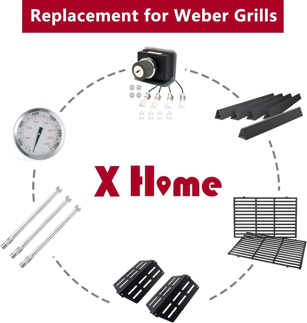 Cast Iron Grill Grates 2-Pack 19.5 x 12.9 Inch X82281